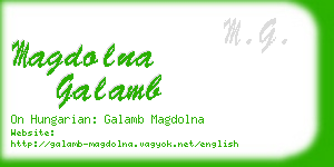 magdolna galamb business card